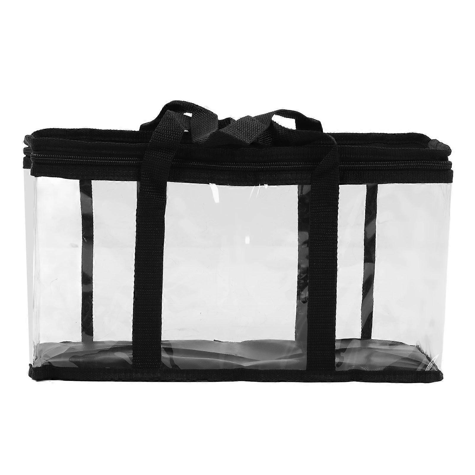 PVC Tool Storage Bag Transparent Zippered Dustproof Large Capacity Tool Organizer for Maintenance 38 X 15 X 21cm