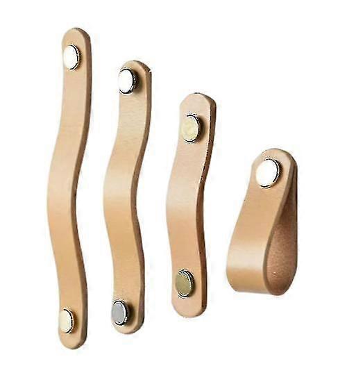 Cowhide Leather Wardrobe Drawer Door Handles