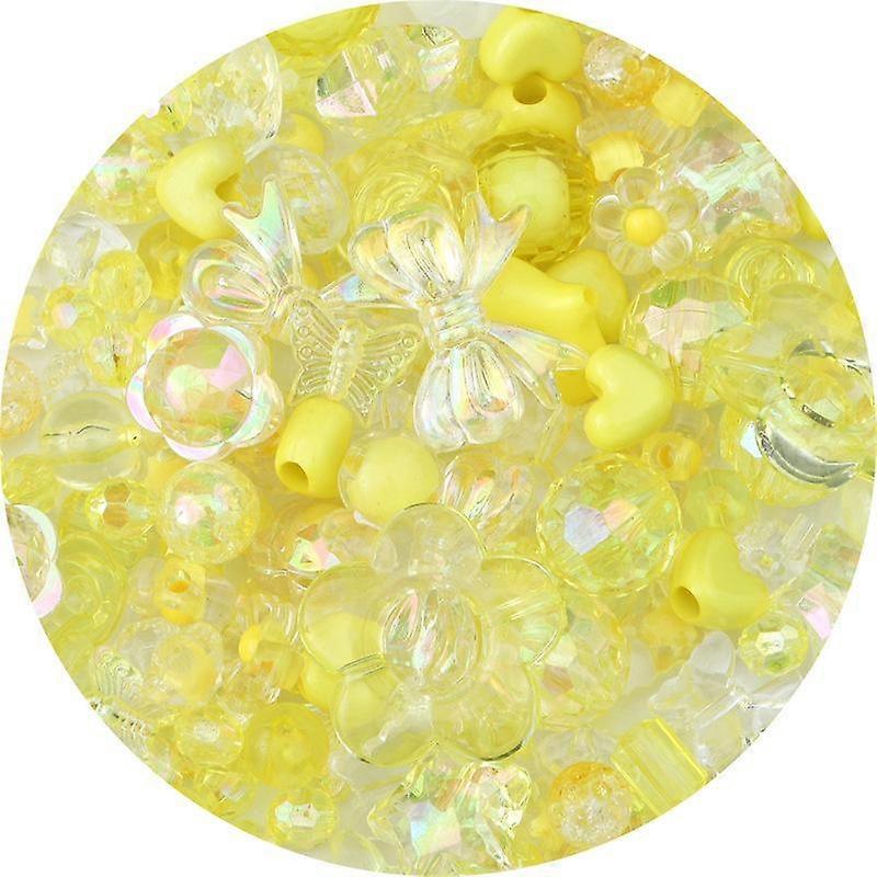 High quality 100g/pack Loose Bead Transparent Beads DIY Phone Chain Material Headwear Acrylic Material Mixed Style Jewelry Accessories Random