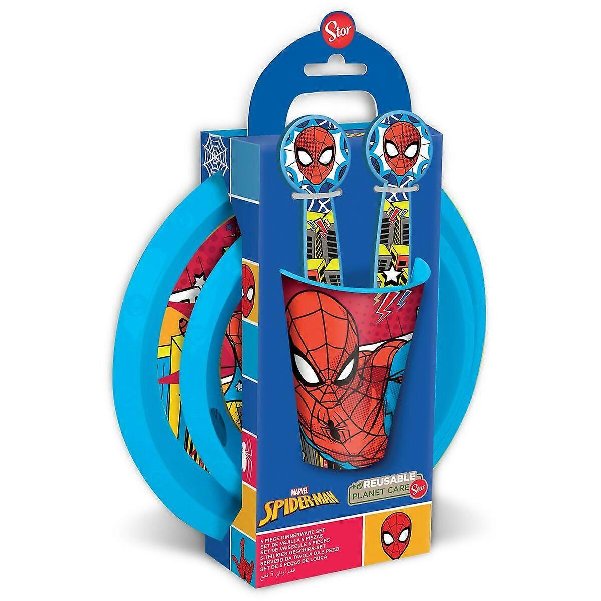 Children’s Dinner Set Spider-Man CZ11313 Plastic (5 Pieces)