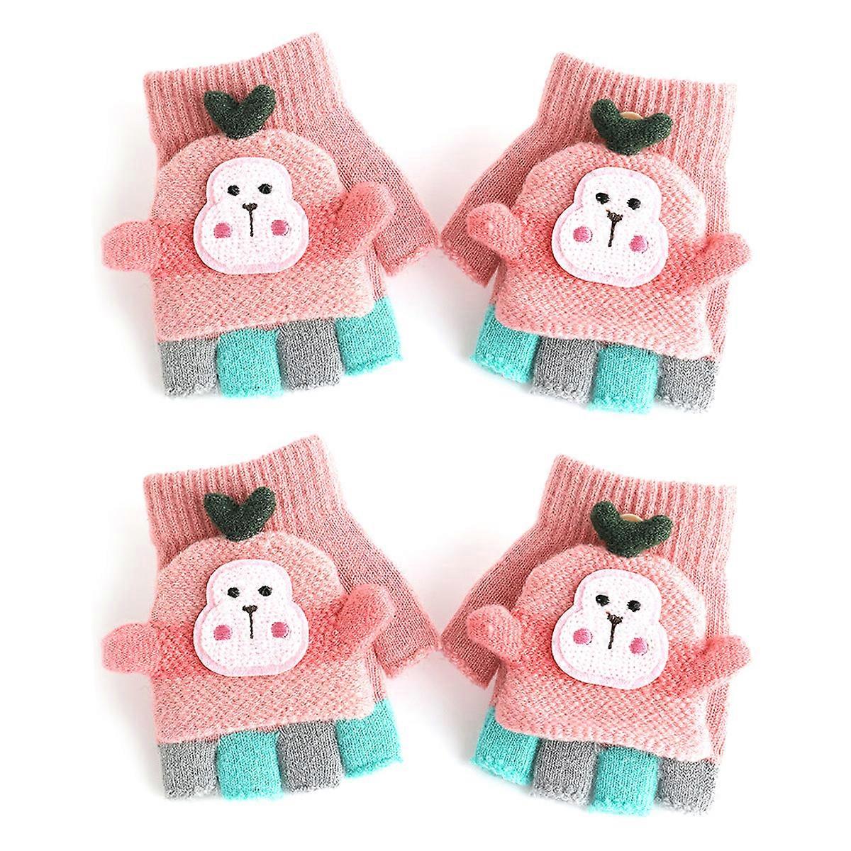 Barn Hansker, Varm, Strikket Rabat, Vinter