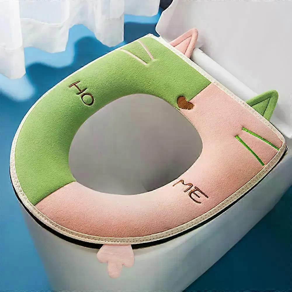 Toilet Seat Cover Universal Comfortable Plush Trendy Thicken Innovative Warm Toilet Seat Cover With Handle Warm Thicken Plush