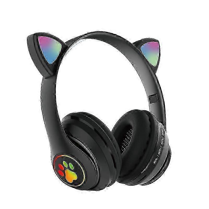 Cat Ear Gaming Headphone Wireless 3.5mm Bt-compatible Headset With Mic For Kids