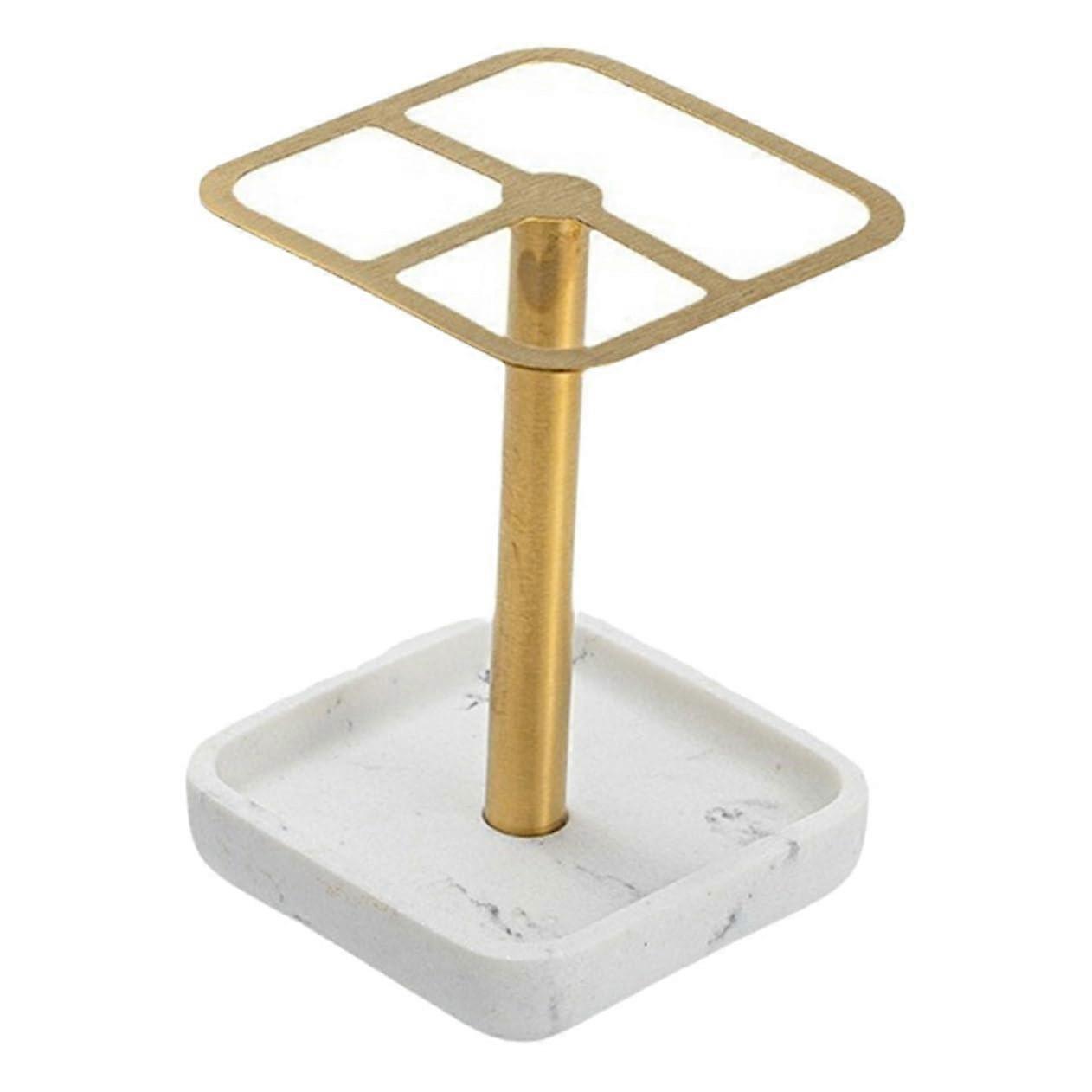 Stainless Resin Toothbrush Holder for Bathroom Counter, Modern Design, Durable Material, Easy Clean, Compact Size