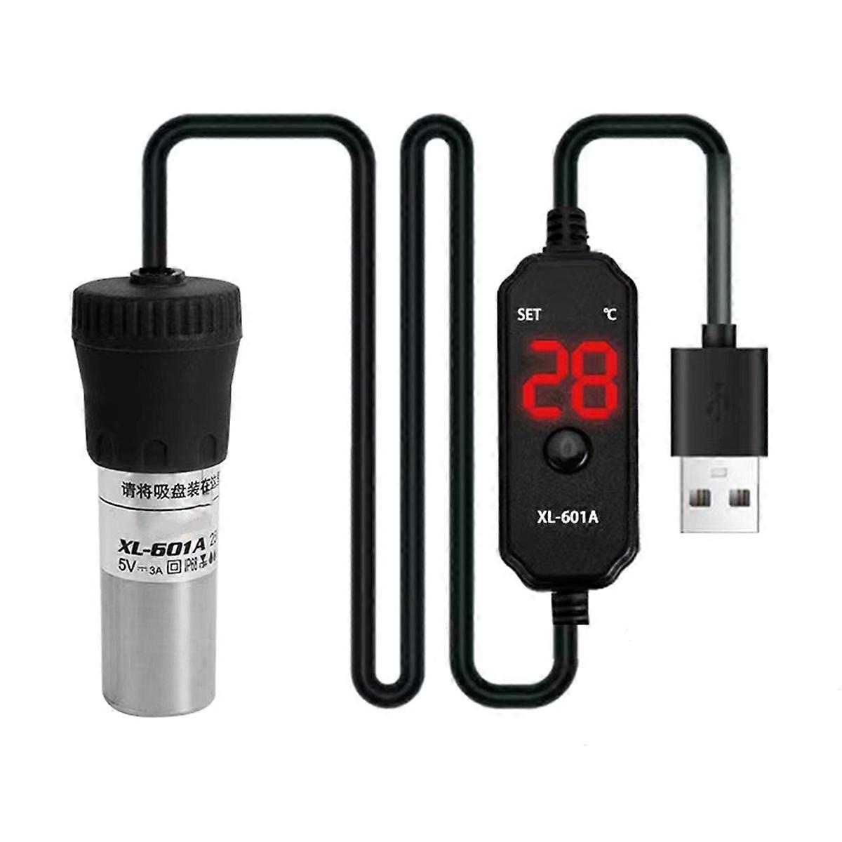 Aquarium Heater Adjustable Submersible Fish Tank Heater 25W Digital Display External Temperature Controller 18-34C