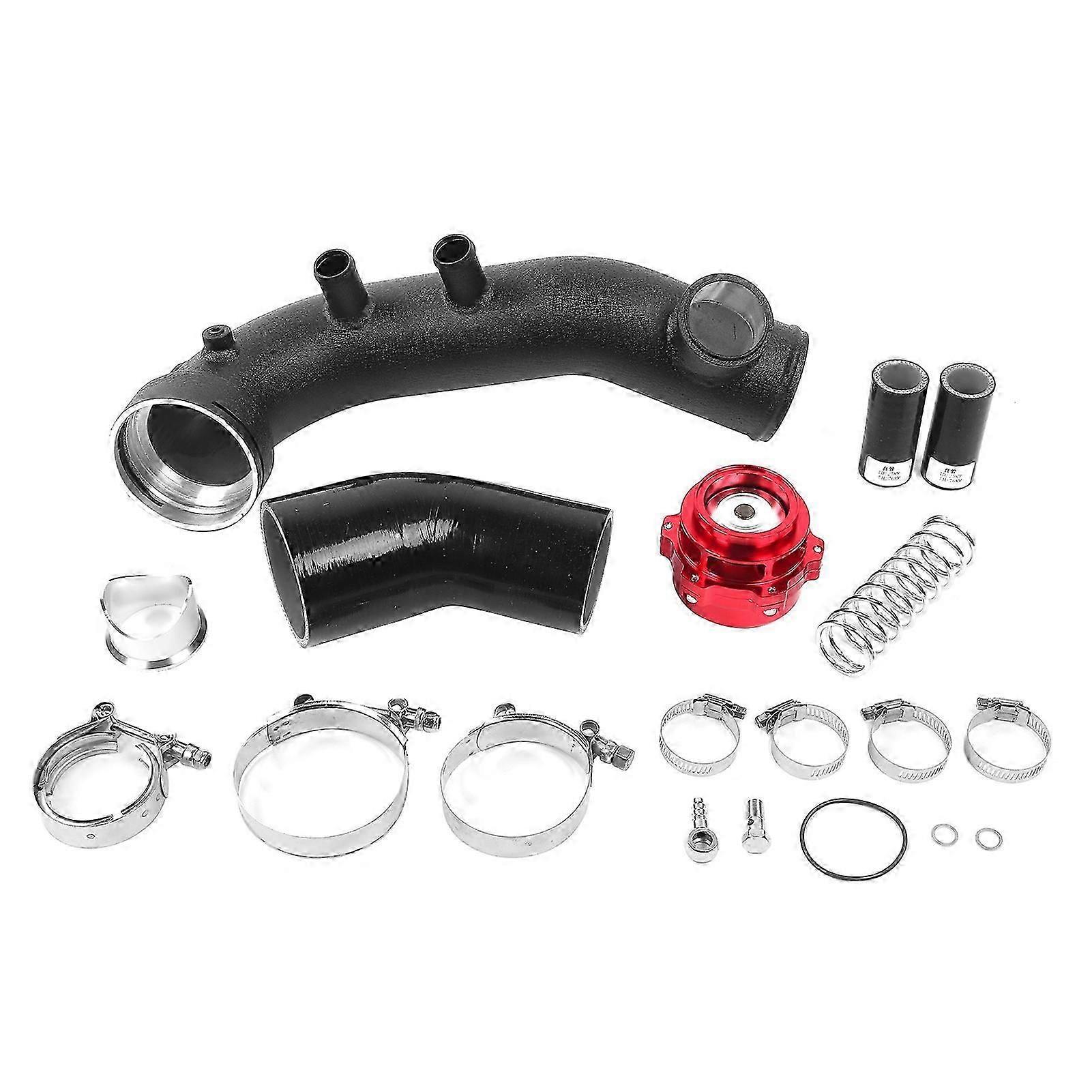 Turbo Charger Intake Pipe Aluminium Alloy Silicone Tube W/black Dump Blow Off Valve Fit For N55 Engine
