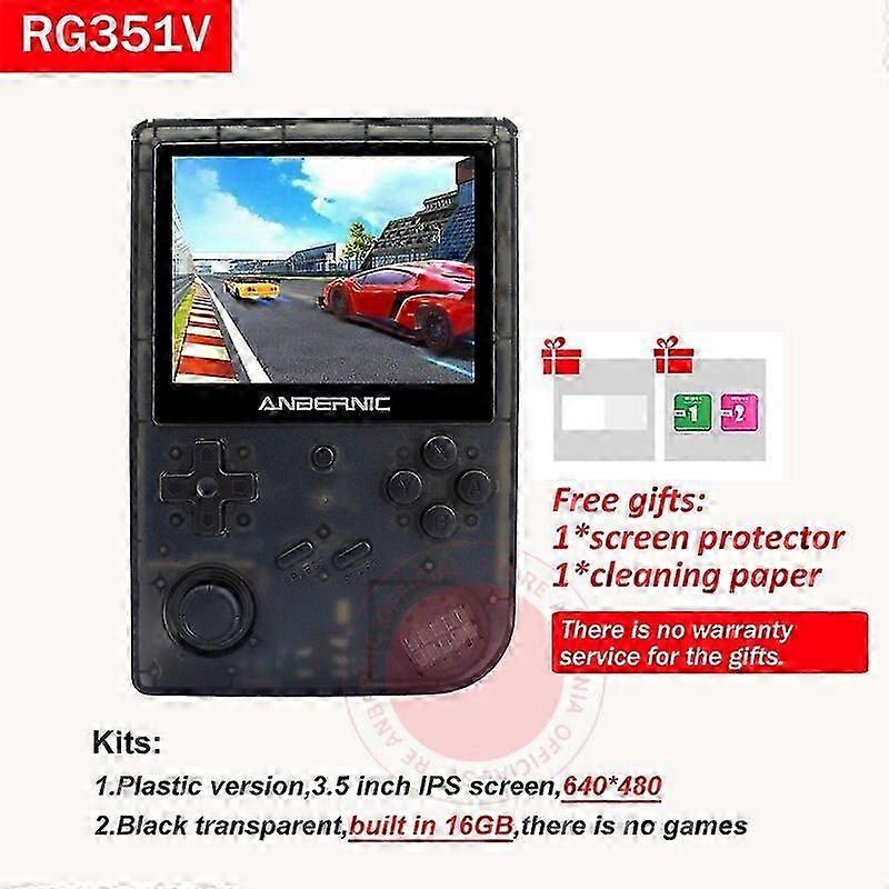 New Rg351v Retro Games Built-in 16g Rk3326 Open Source 3.5 Inch 640*480 Handheld Game Console Emulator For Kid Gift