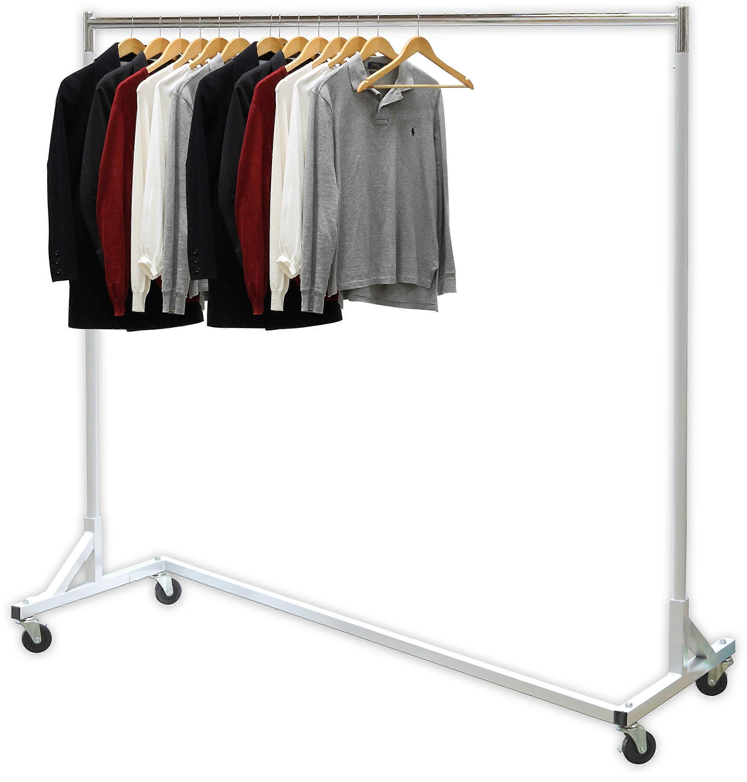 Garment Rack with 62 Inch Extra Long Bar, Heavy-Duty Steel Construction, Adjustable Height and Portable Design