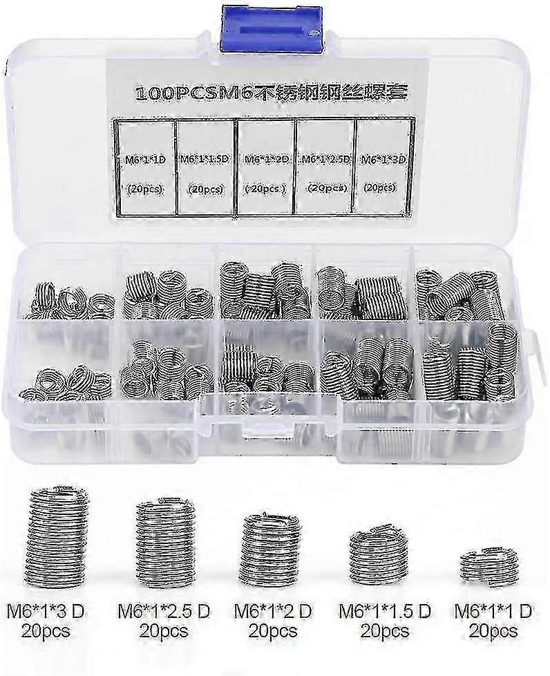 unique M6 Threaded Insert, 100pcs M6 Thread Inserts Stainless Steel