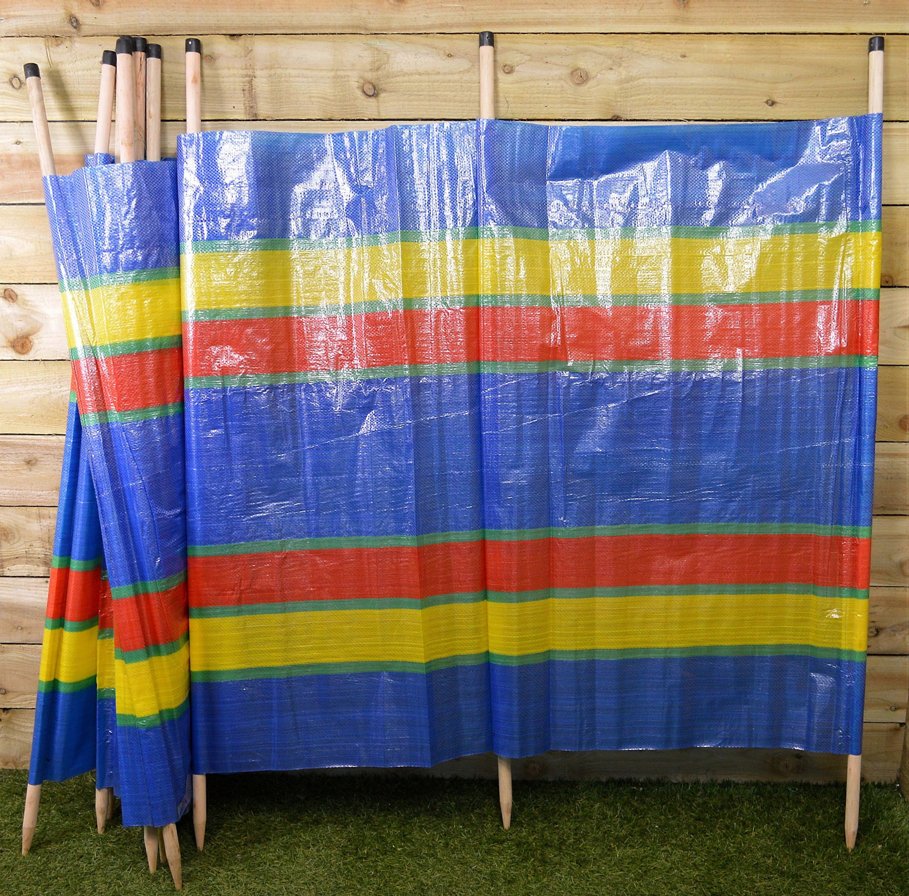 14.8Ft (4.5m) Long 90cm High 7 Pole Beach / Camping Windbreak / Wind Break