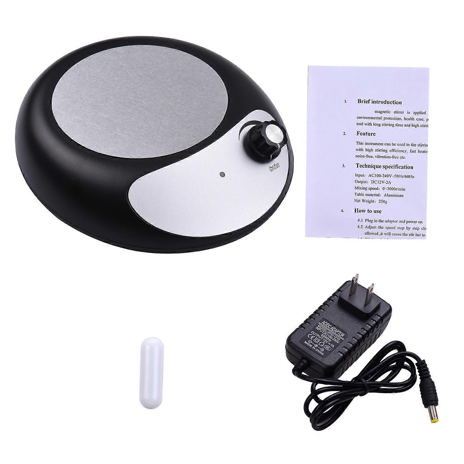 Magnetic Stirrer Mini Magnetic Mixer Speed Adjusting with Stir Bar No Heating 2000ml Stirring Capaci