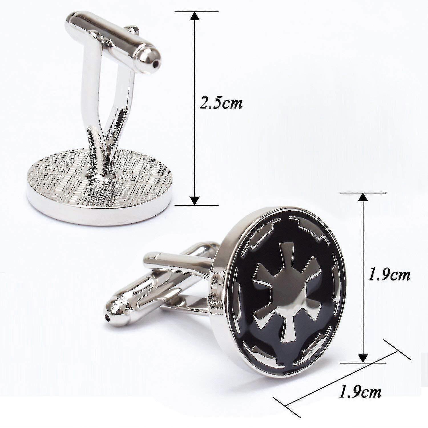 Herren Classic Edelstahl Initial Manschettenknöpfe, Casoty Schmuck Mode Star Wars Manschettenknöpfe