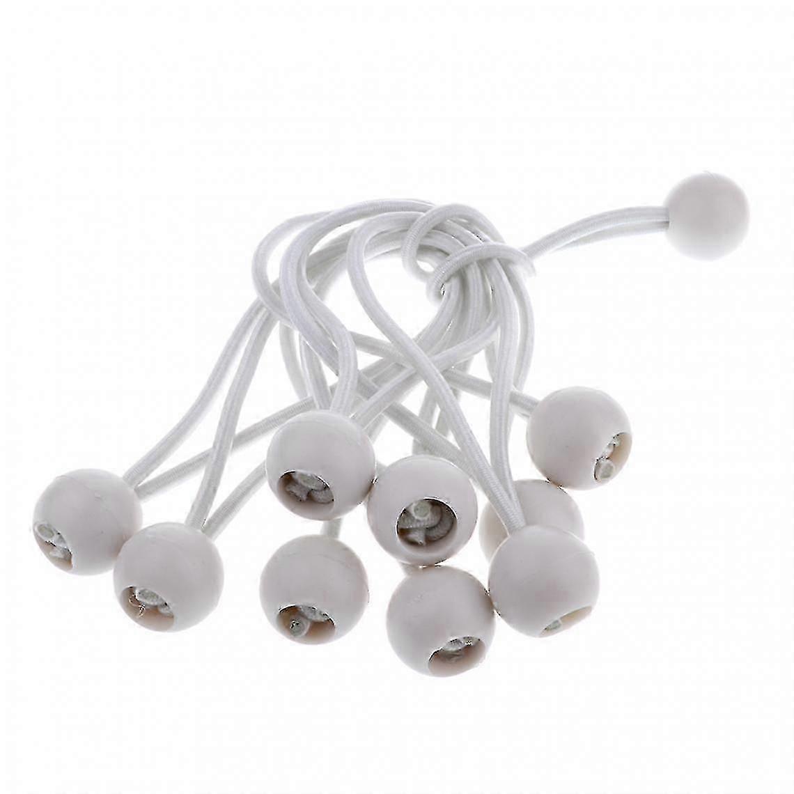 10 Pieces 16 Cm Bungee Cord For Heavy Duty Ball Canopy Straps Black