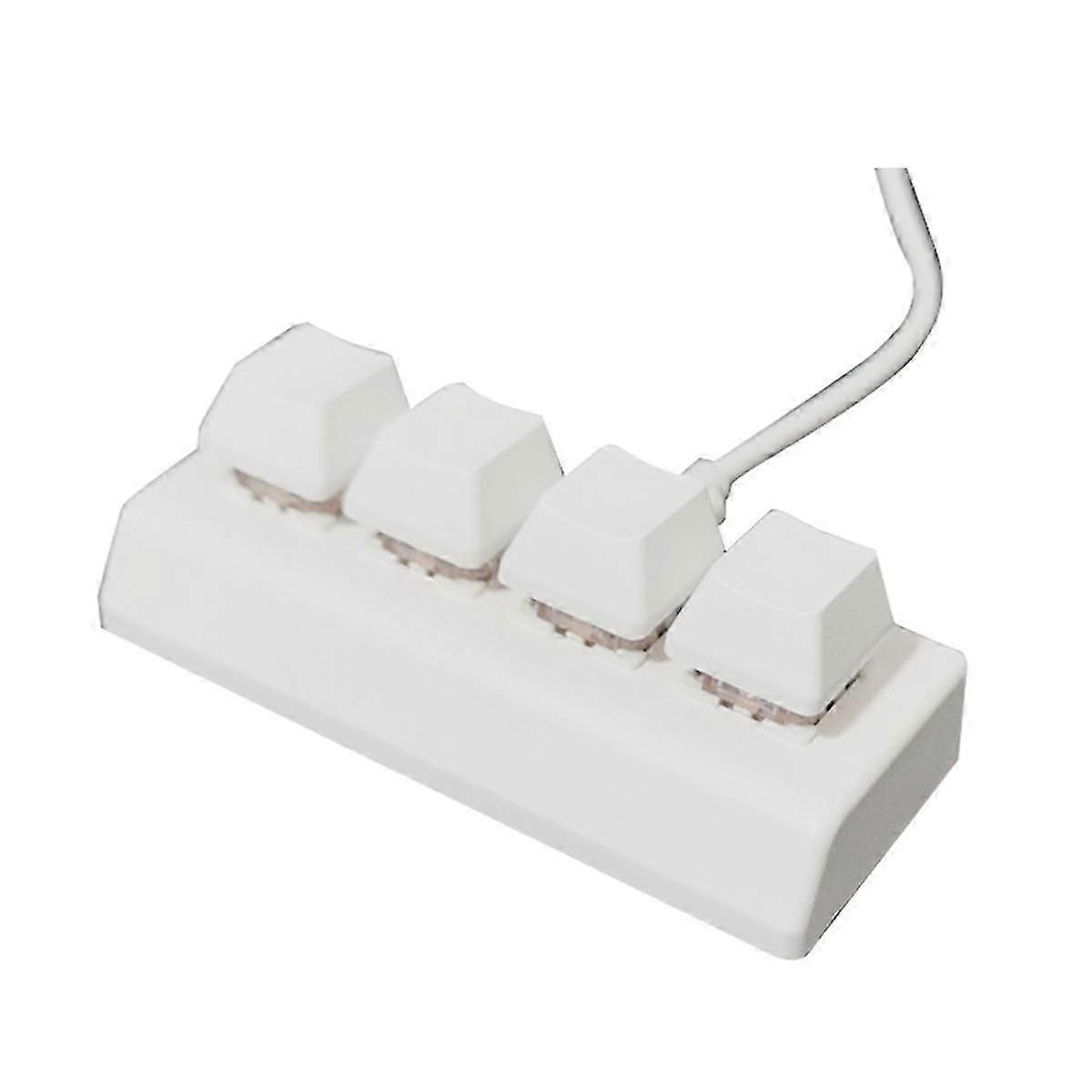 4key Mini Mechanical Keyboard One Click Full Selection Copy Paste Office Gaming Drawing Switch Keys