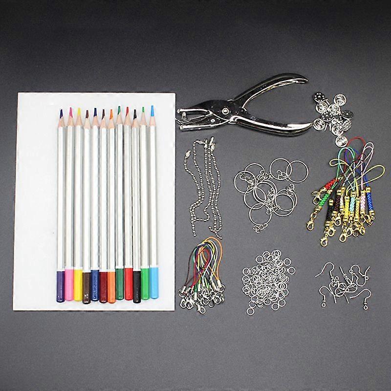 Color Pencil Heat Shrink Sheet Set Simple Operation Pencil Heat Shrink Sheet Pack for Home DIY Material Pack 20145 6