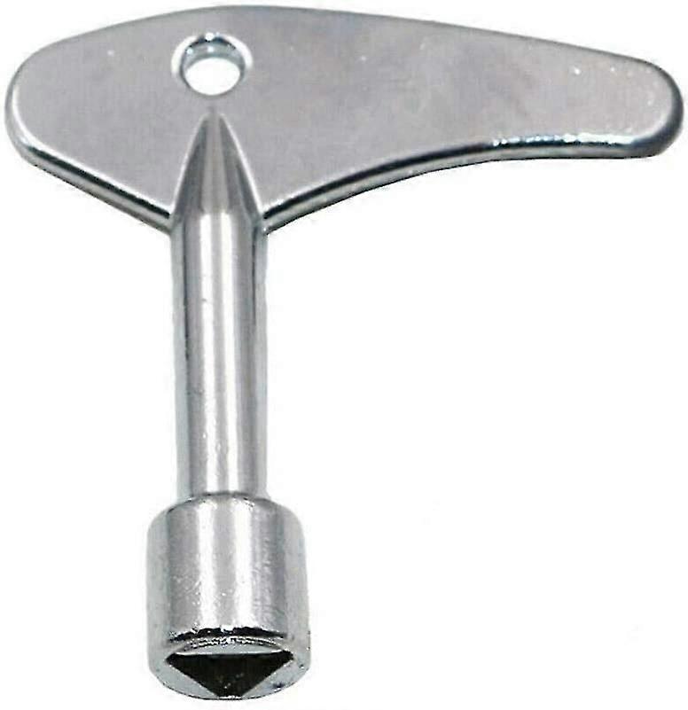 Triangle Key Control Cabinet Key Valve Meter Electric Control Cabinet Wrench Key For Panel Lock (silver) (2pcs)