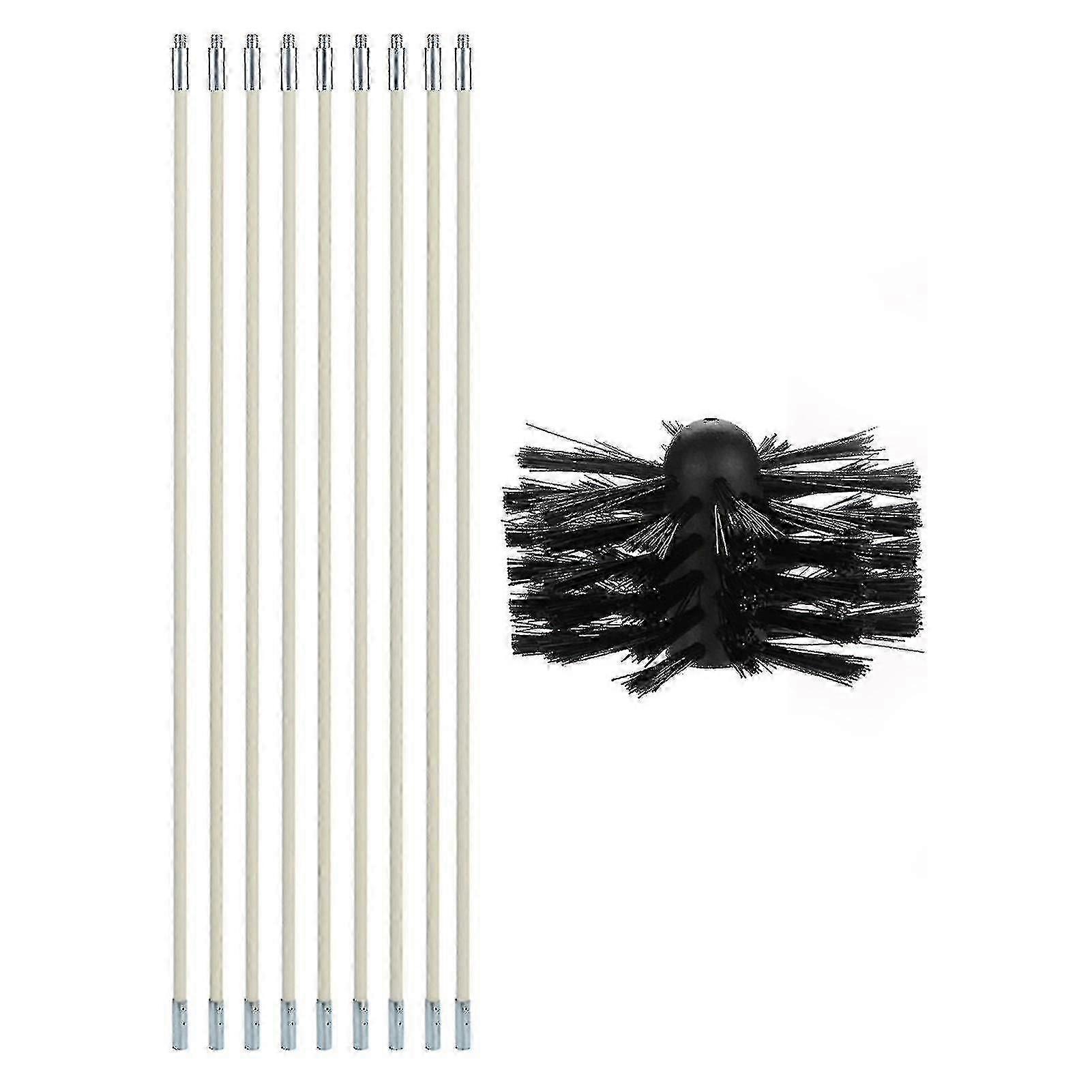 1 Set Convenient Chimney Brush With Flexible Rod Nylon