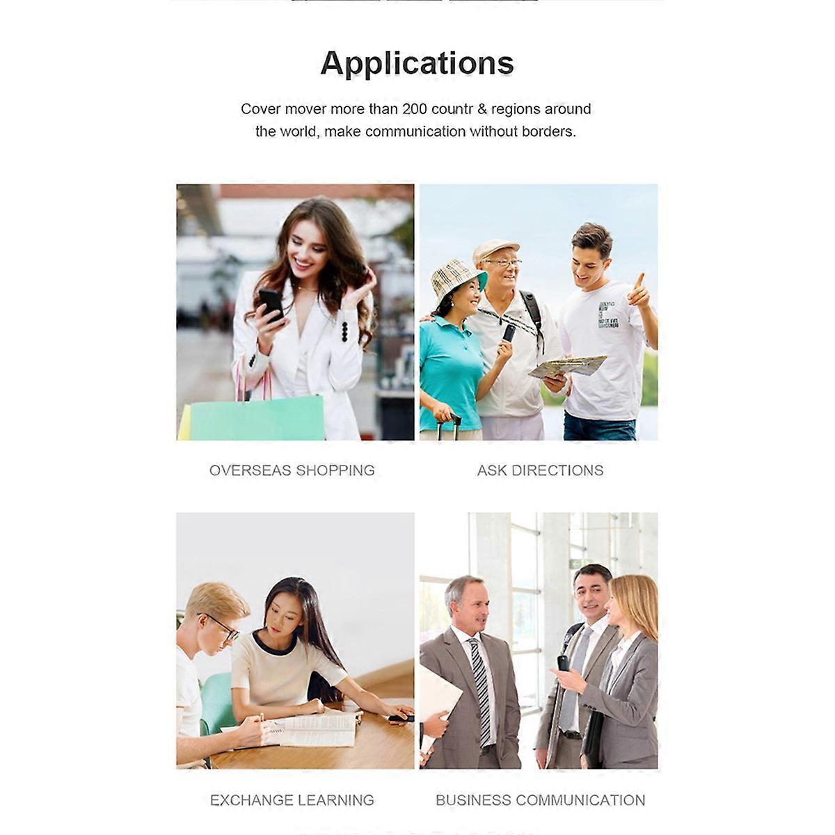 T10 Smart Voice Translator Instant Real-Time Translation 137+ Languages, Powered Offline Capabilities White