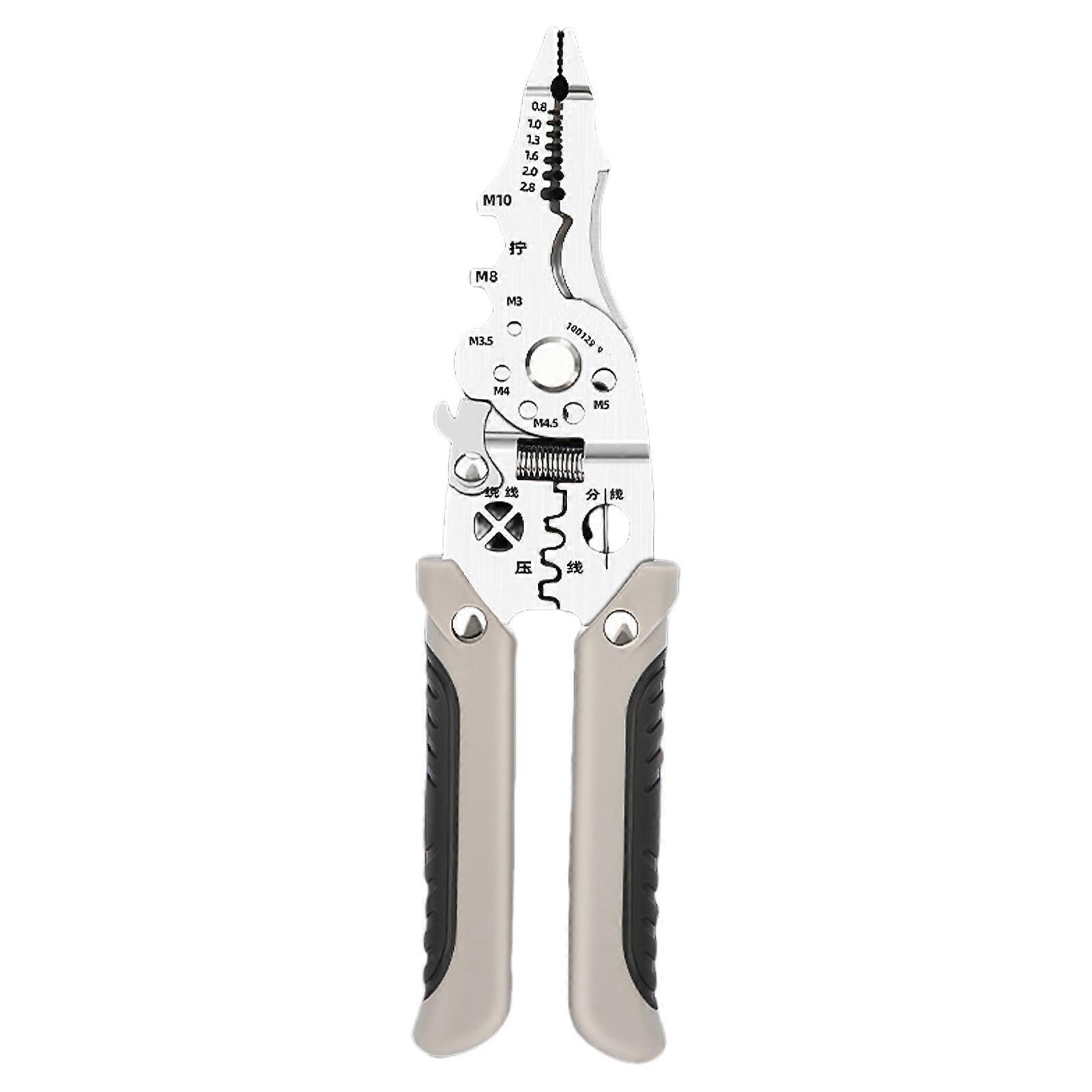 Funksjonell elektrisk tang for trådskjæring, stripping og krymping Solid høykarbonstål for langvarig bruk
