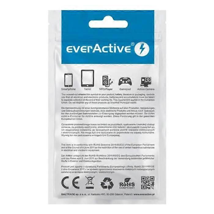 everActive USB Lightning Cable 1m - Black, silicone, fast charging support, 2.4A - CBS-1IB