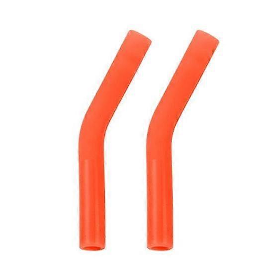 2Pcs Silicone Straw Tips Covers for Metal Straws Reusable Food-Grade Straw Protectors Flexible BPA-Free Temperature Resistant Elbow Replacement Tips