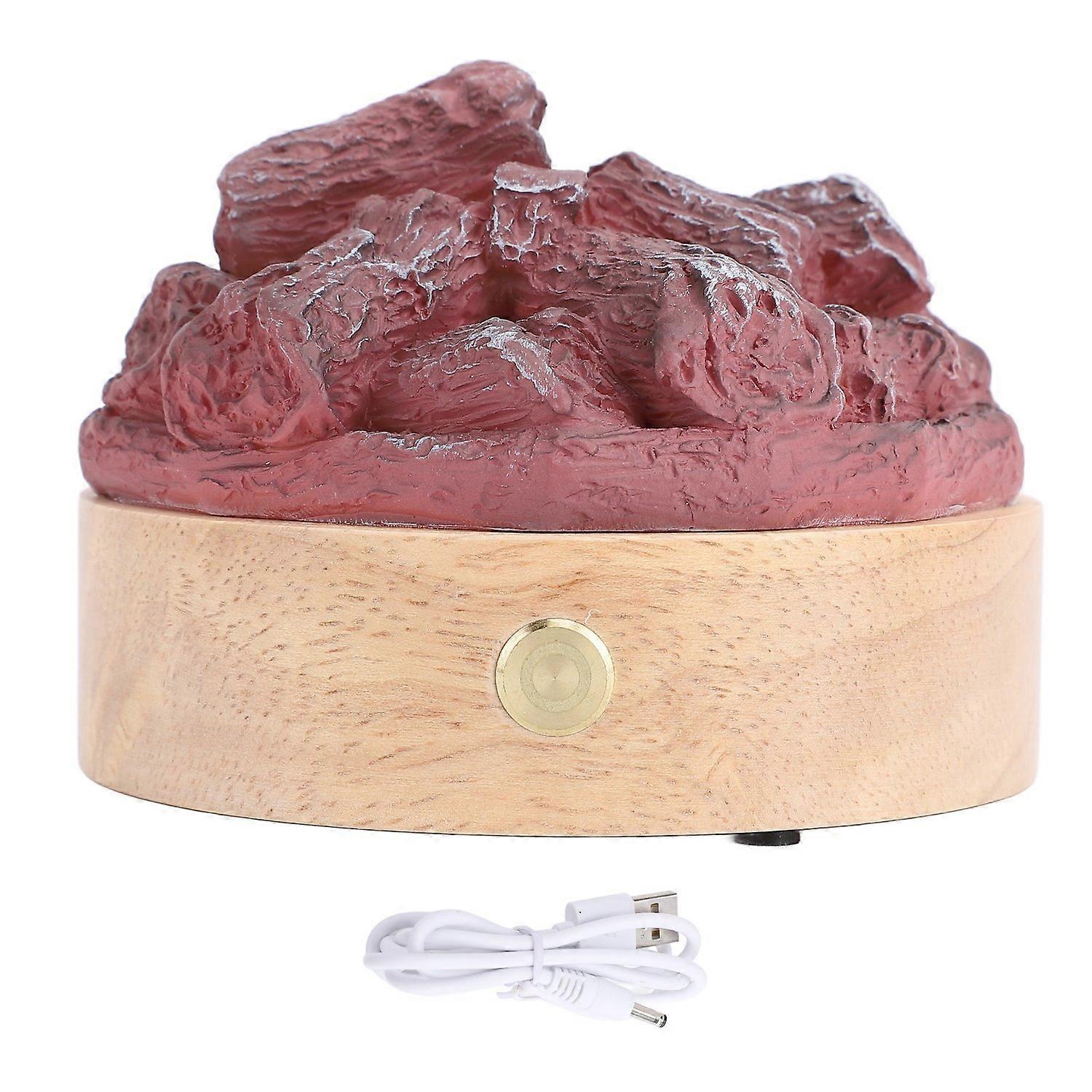 مصباح اللهب الاصطناعي LED مصباح الخشب الراتنج بطارية تعمل محاكاة مصباح الفحم وهمية ليلة نار المخيم ل