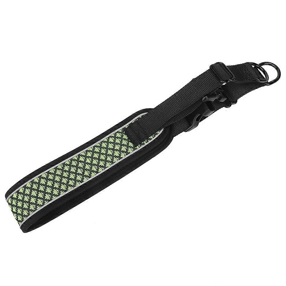 Adjustable Large Dog Collar for Comfort and Safety, Reflective Pattern, Soft Nylon, Fits 18-26 Inches, Available in Multiple Colors