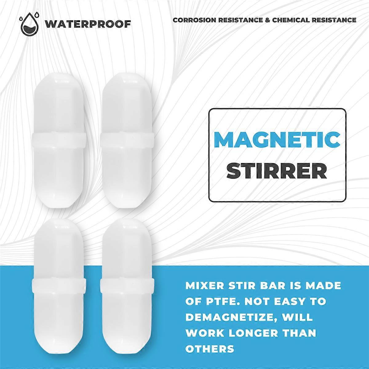 10 PCs 20mm/0,8 Polegadas Magnetic Stirrer Mixer Stir Bar Laboratory