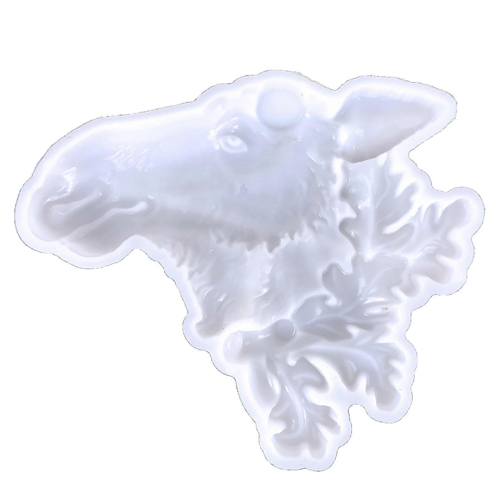 Epoxy Resin Moulds Resin Ornaments Molds Deer Head Shaped Resin Casting Moulds Silicone Material DIY Hand-Making Tools Clear