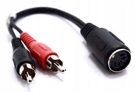 מתאם שקע דין 5 פינים - 2x תקע RCA 20 ס"מ (4684)