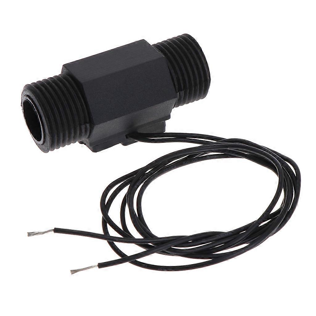 Durable Plastic FS-131 Magnetic Water Flow Control Sensor 0.75-5L/min DC24V/1A for Welding Cutting Machine Water-proof Black