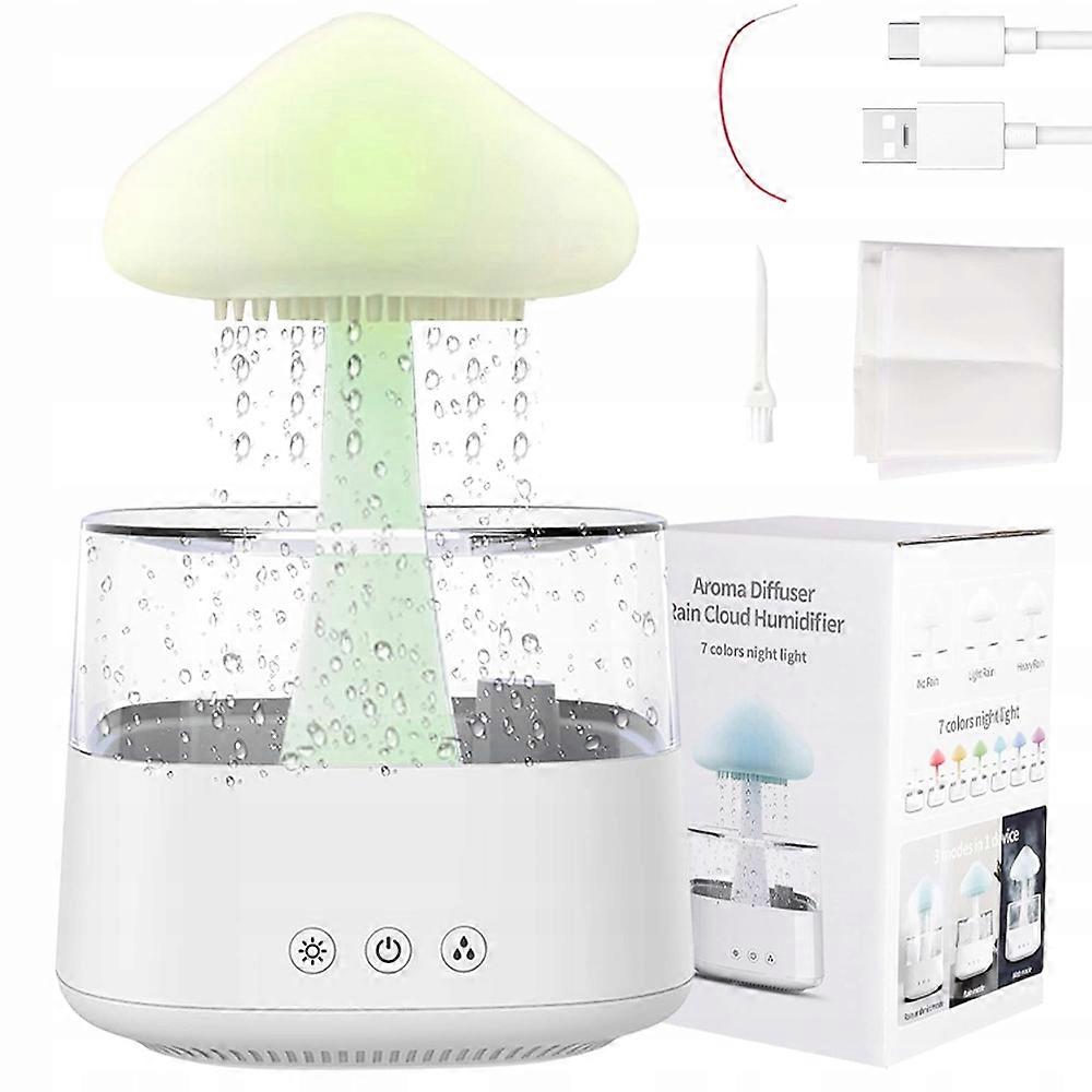Humidifier Led Mushroom Diffuser Cloud Raindrops