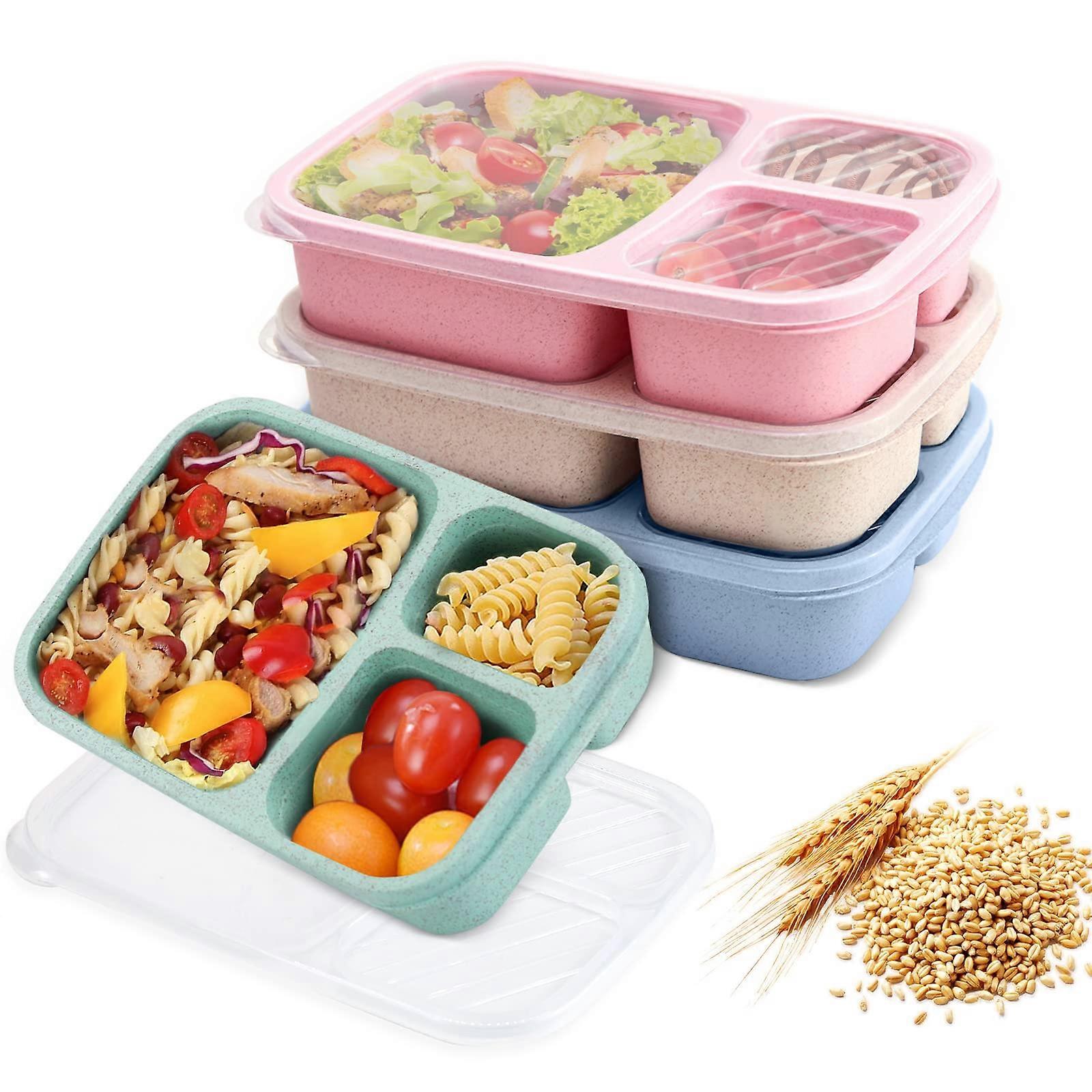 Meal Prep Container, Wheat Straw, Reusable, Stackable