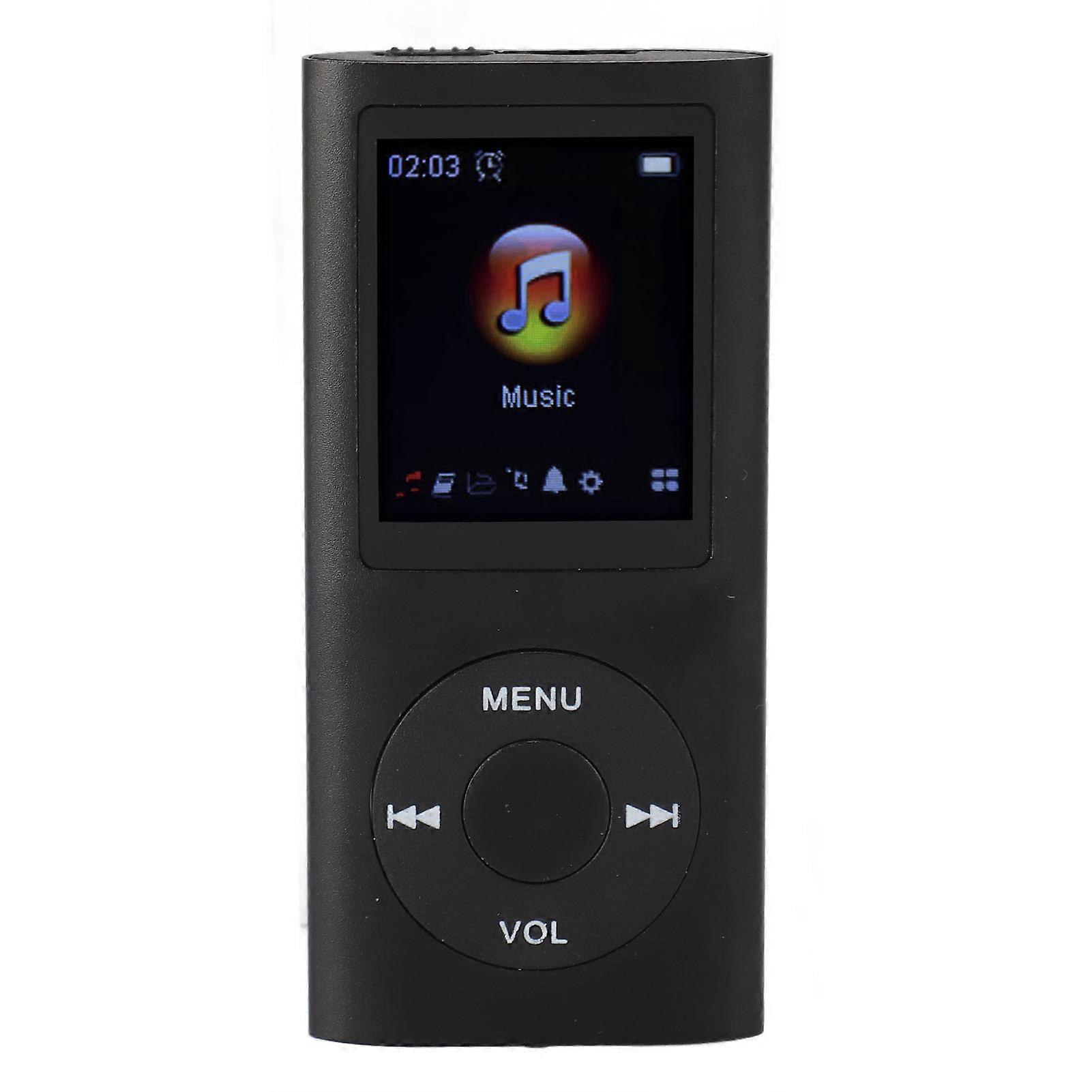 Portable HiFi MP3 Player - 1.8" Screen, 7 Sound Modes, USB Rechargeable, Black