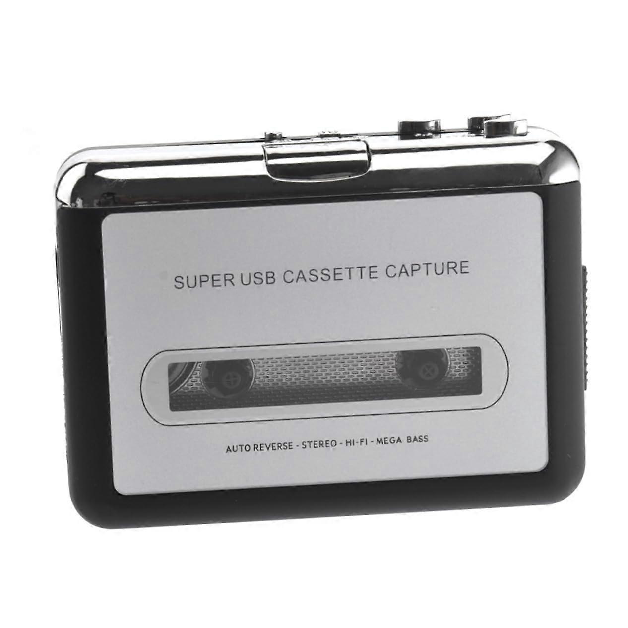 Cassette Tape to Digital Audio Converter with USB Output, Compact Size, Easy Compatibility, High-Quality Transfer