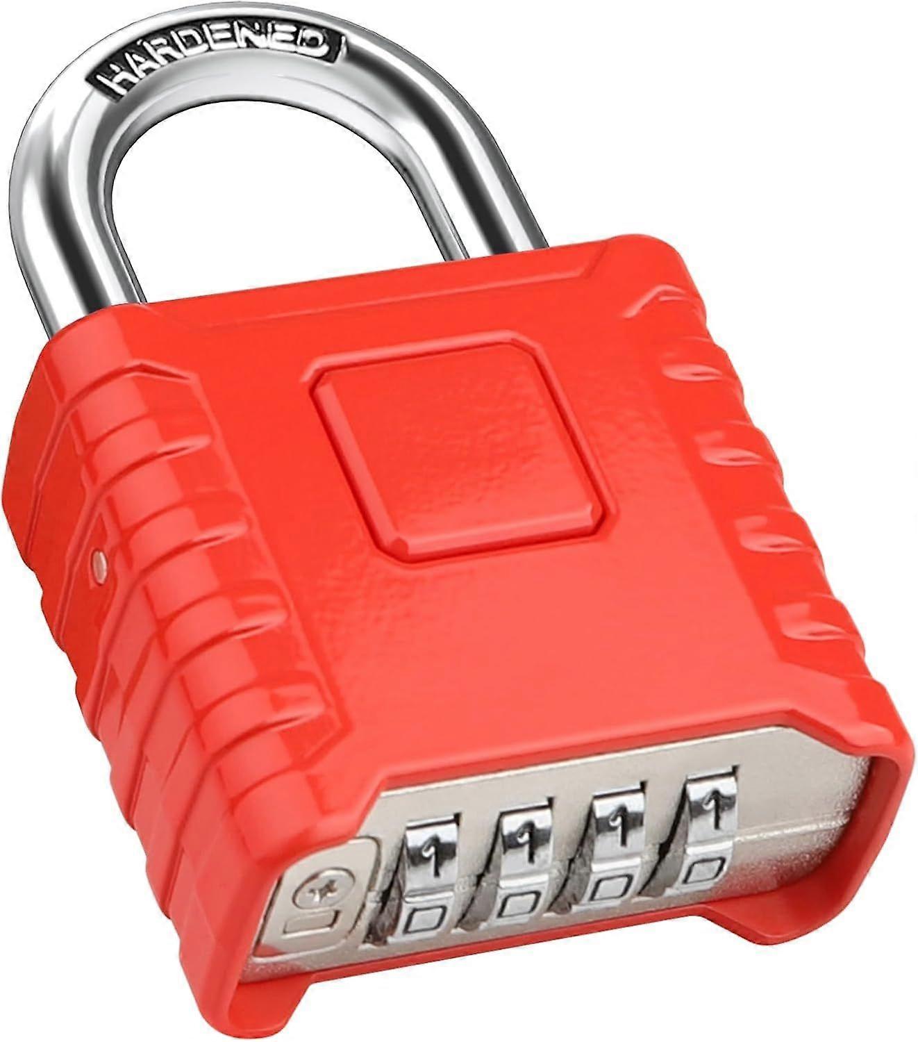 Outdoor Heavy Duty Combination Padlock, [Weatherproof] Red