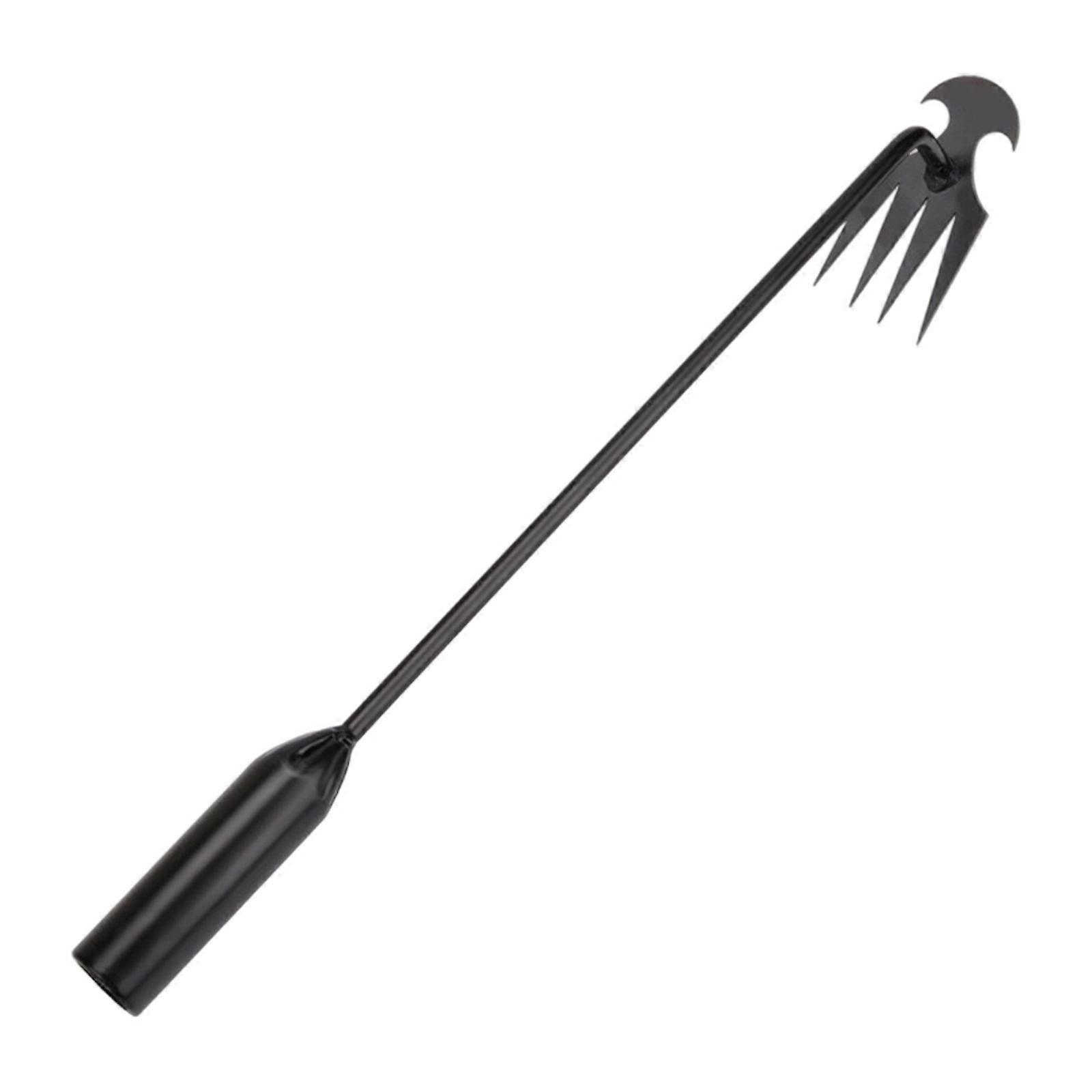 Hand Weeder Tool 4 Teeth Manganese Steel Gardens Weeds Remover Lightweighted for Vegetable Gardening and Backyard Farming 50cm