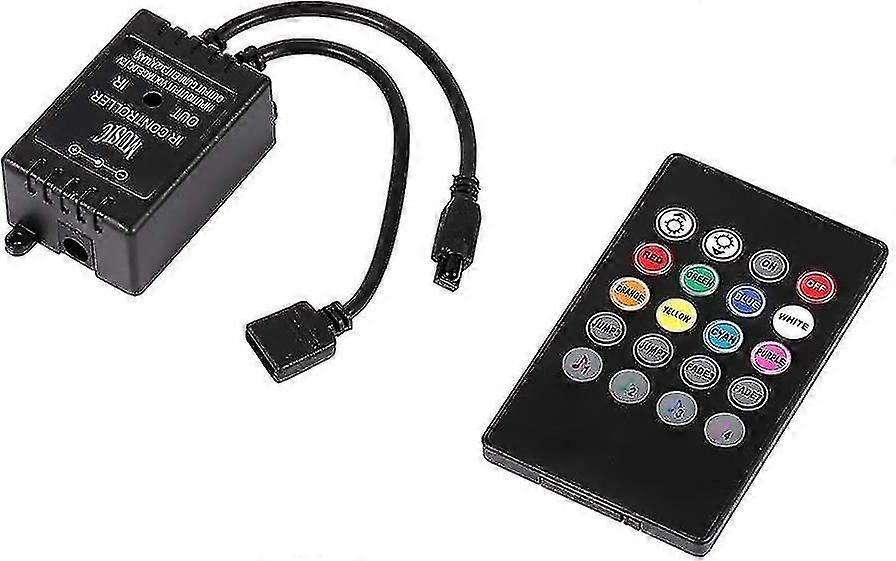 Portable Led Music Controller 20 Keys Ir Remote Sound Sensor Controllers For Rgb Flexible Color Chan