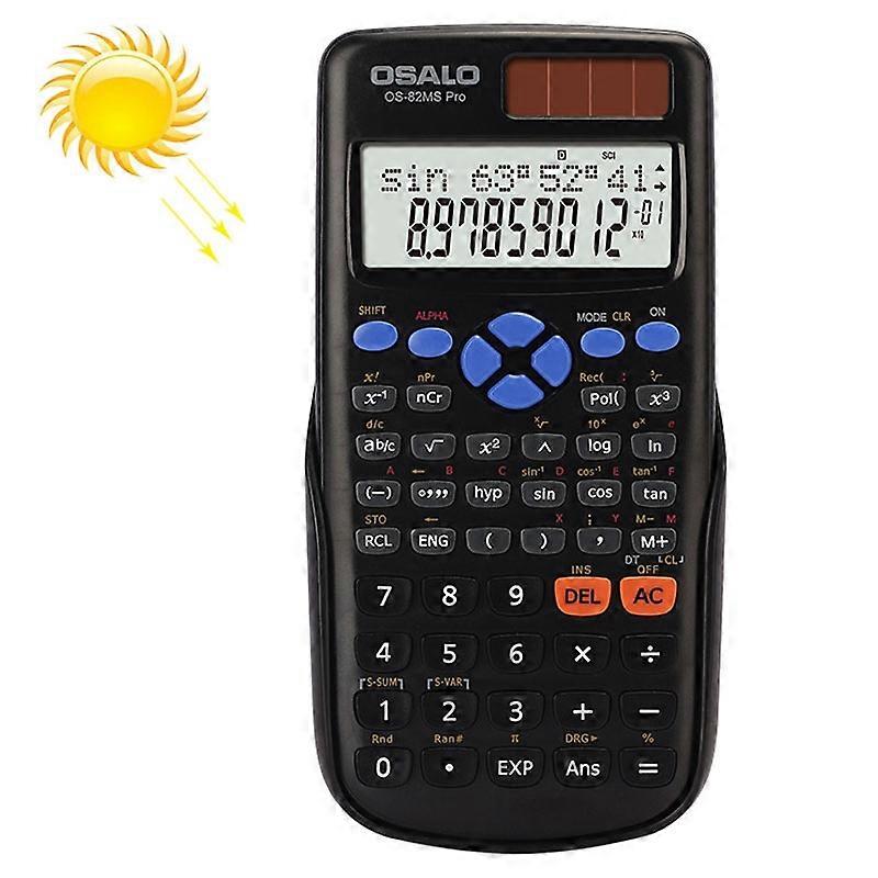 OSALO 240 Functions LCD Screen Solar Dual Power Supply Plug-in Teaching Calculator