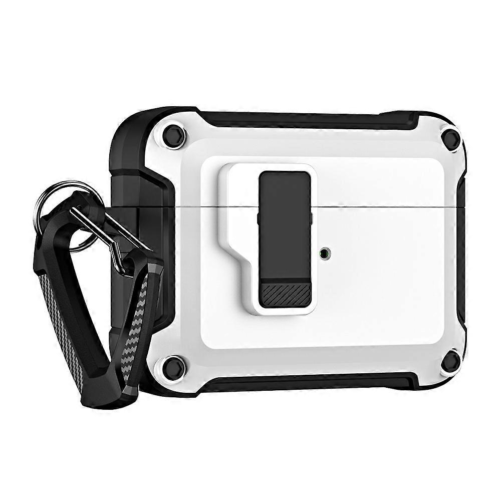 TPU + PC Wireless Bluetooth Earphone Protective Case with Switch Lock & Hook For AirPods Pro 2