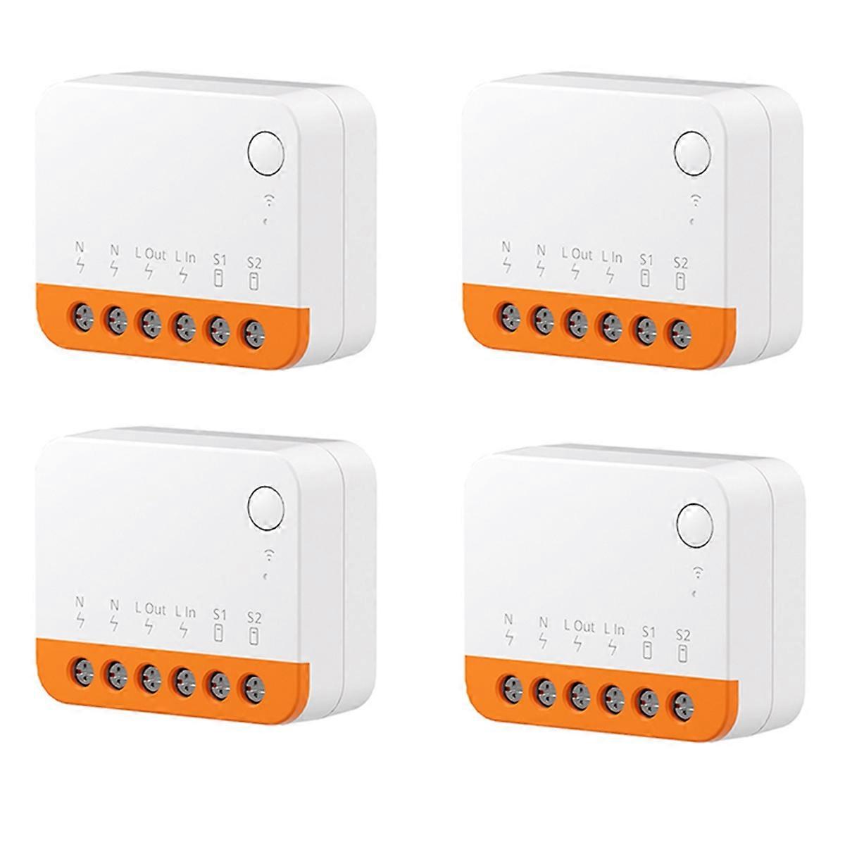 4PCS MINI Wifi Switch Mini Extreme Smart Home Module Two-Way Control Smart Home Module Voice Remote