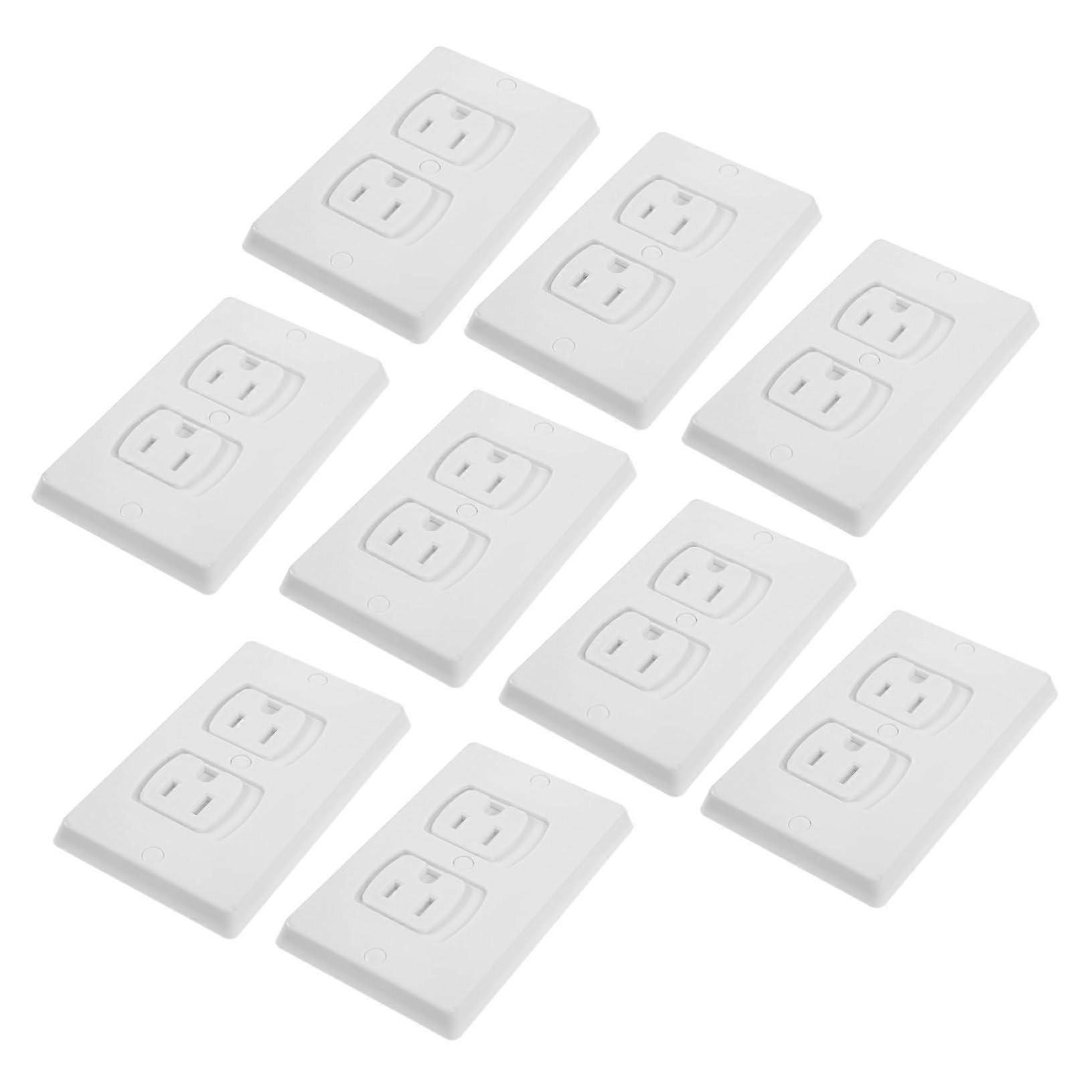 10Pcs Self Closing Electrical Outlet Covers Safety Socket Plugs with Screws Secure Outlet Protectors for Proofing Your Home