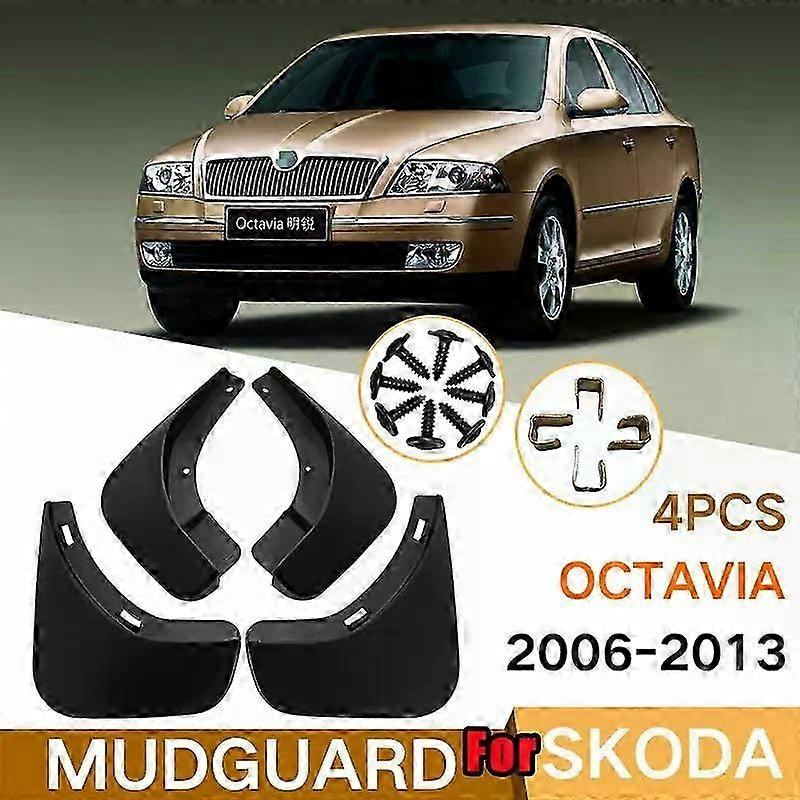 Applies To 4pcs For Skoda Octavia Pro 2006-2019 2021 Car Mud Flaps Mudguard Splash Guards Fender Mudflaps Flap