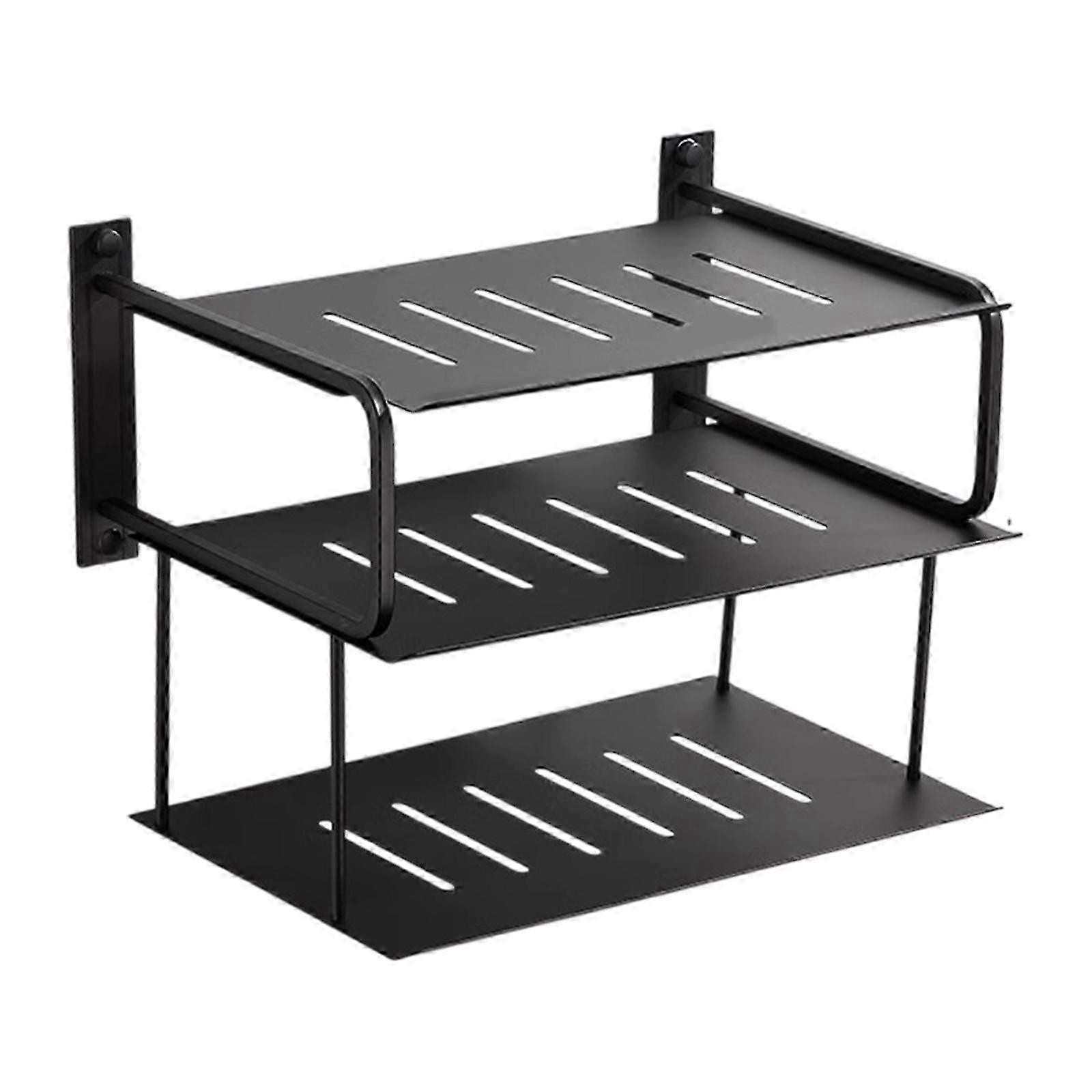 3 Layers Projector Shelf for Wall Router Shelf Projector Holder Easy to Install Storage Box Organizer for Home Bedroom Player