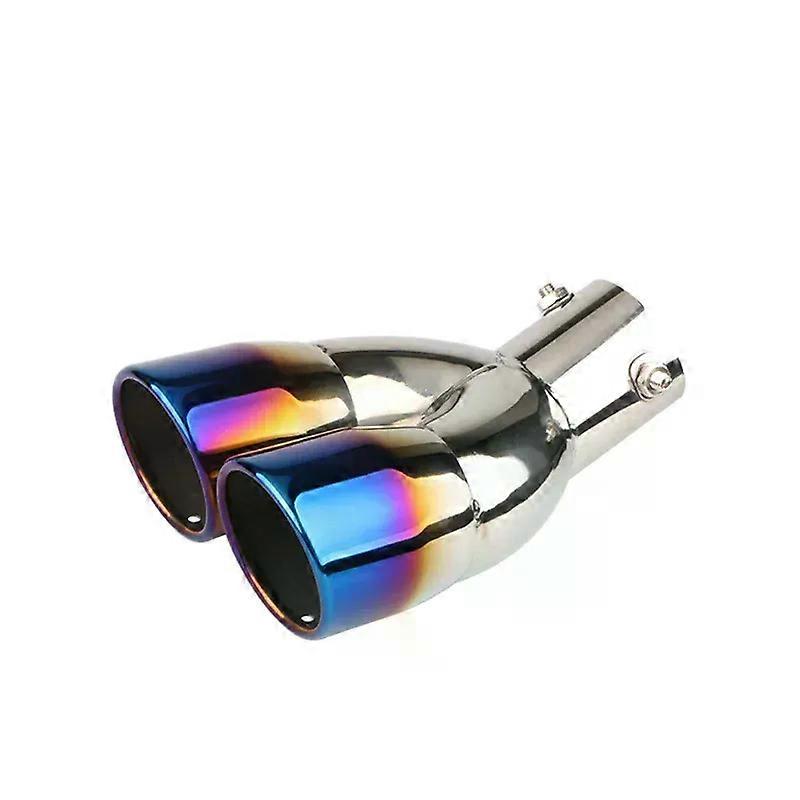 Car modification dual pipe exhaust pipe decoration universal thickened version dual outlet tailpipe muffler