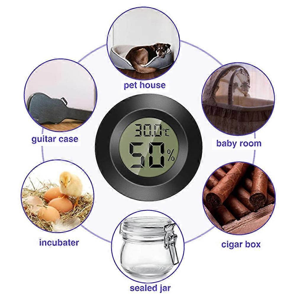 Indoor Hygrometer Thermometer Humidity Gauge Monitor with Temperature -0℃-50℃ (32℉-122℉) and Humidity 10%RH-99%RH Sensor for Home Greenhouse Basement