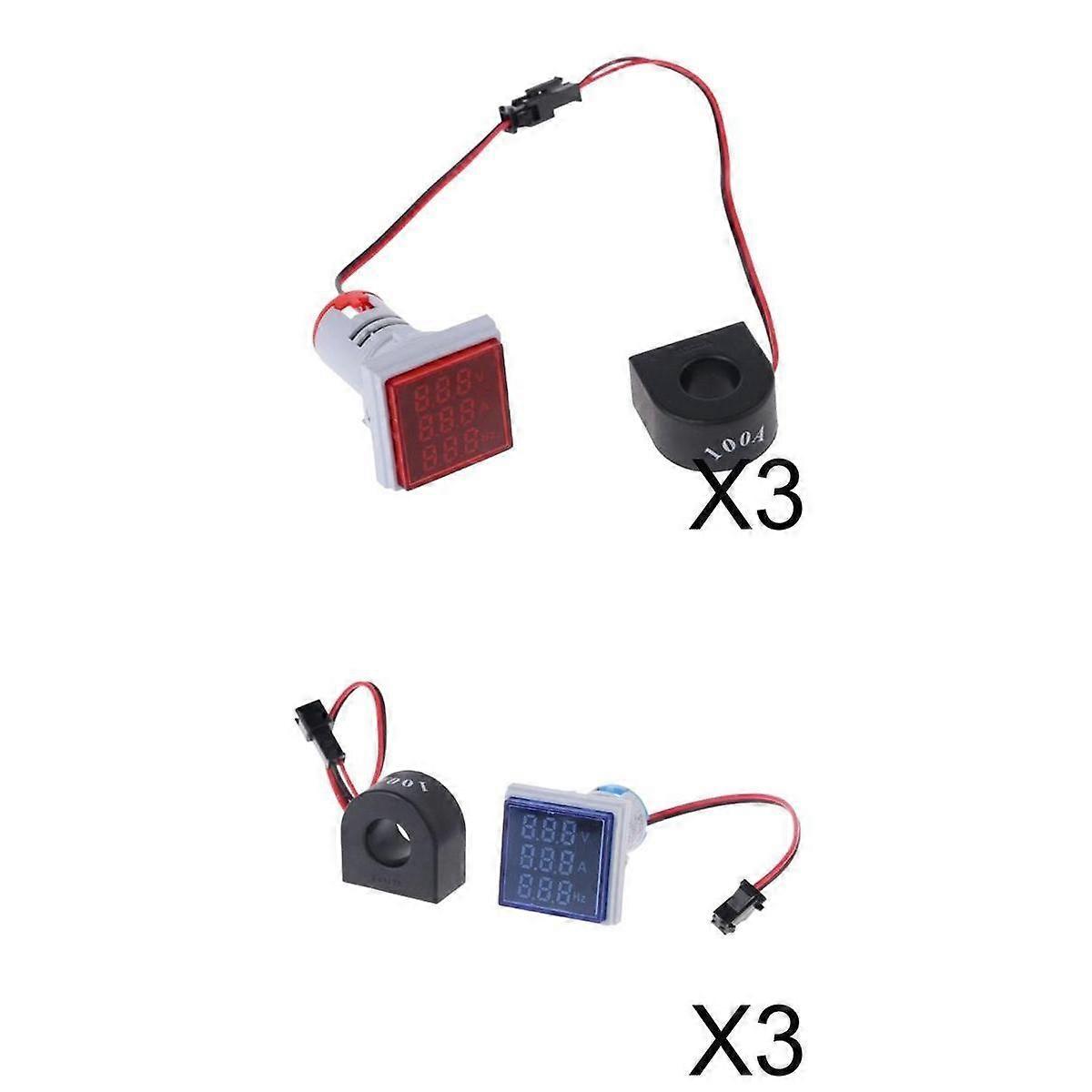 Rectangular LED Digital Hertz Meter Voltage Current Display
