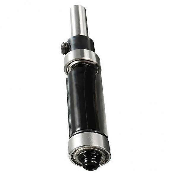 2x Woodworking End Bearing Dual Flutes Shank Flush Router Cutter Mill Bit