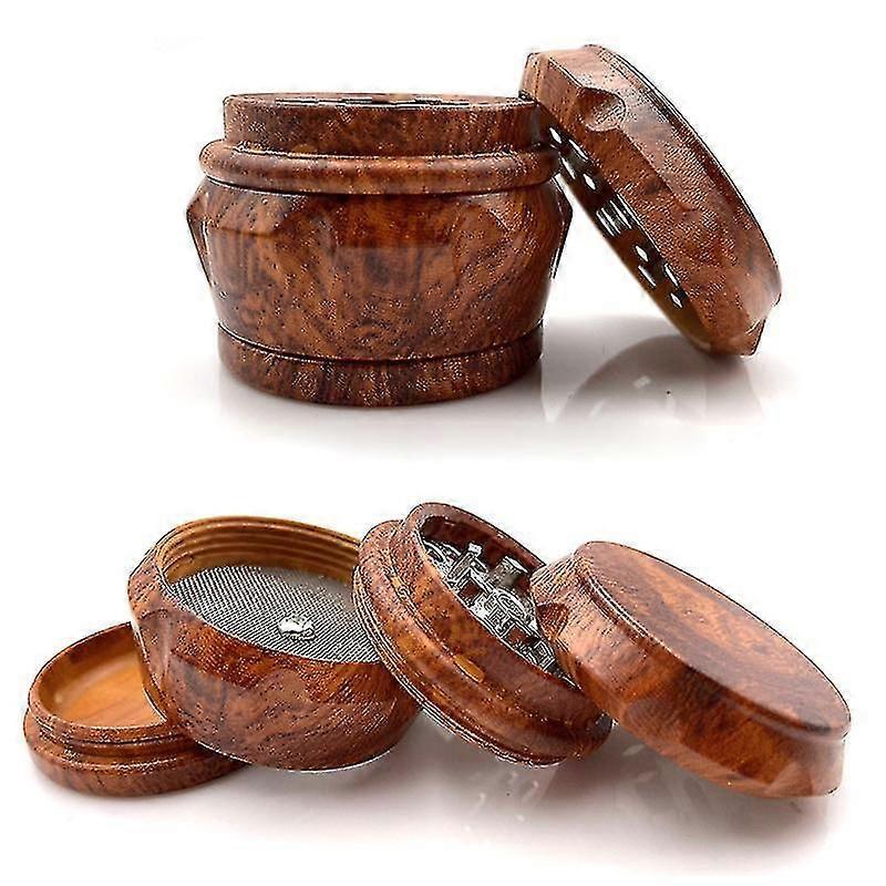 Red Wood Medicinal Herb Grinder 4 Layer Grinder
