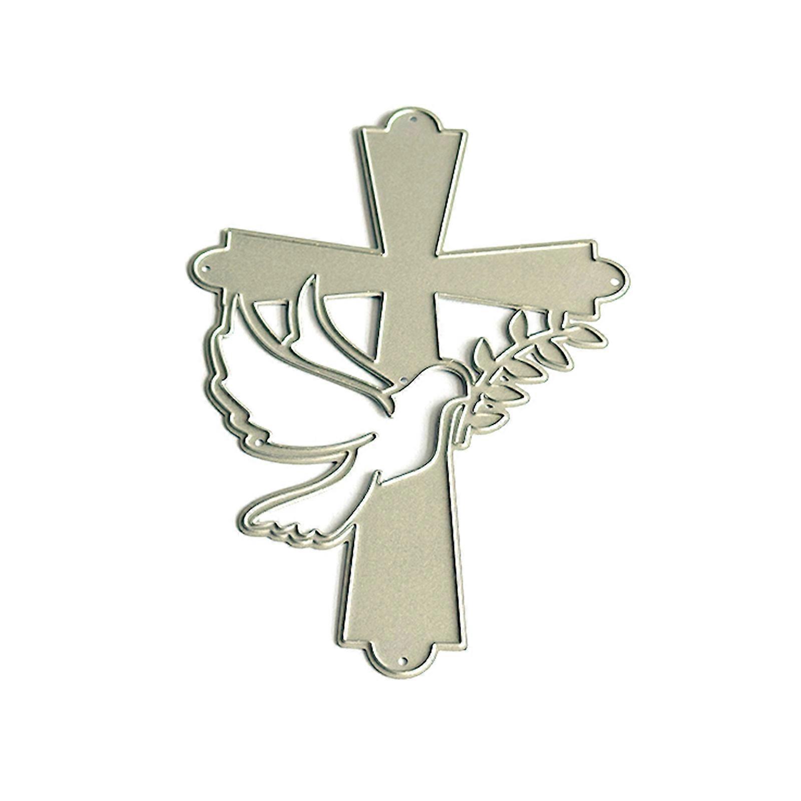 Bird of Peace Cutting Dies Crossed Shape Bird Metal Die Cut Decorative Embossing Paper Die for Card Making Scrapbooking